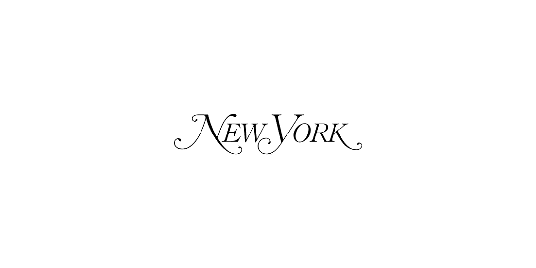 Text reading "New York" in ornate, decorative font style on a plain background.